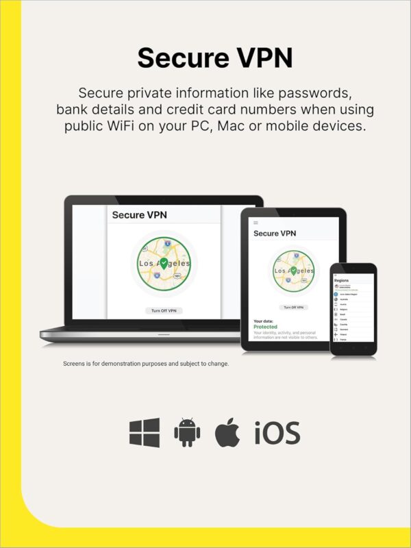 Norton Secure VPN 2024 for up to 5 Devices