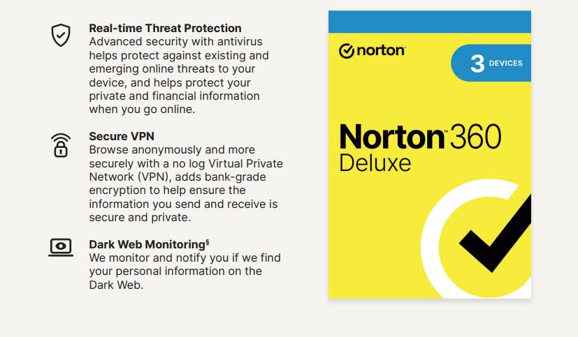 Norton 360 Deluxe 2024, Antivirus software for 3 Devices